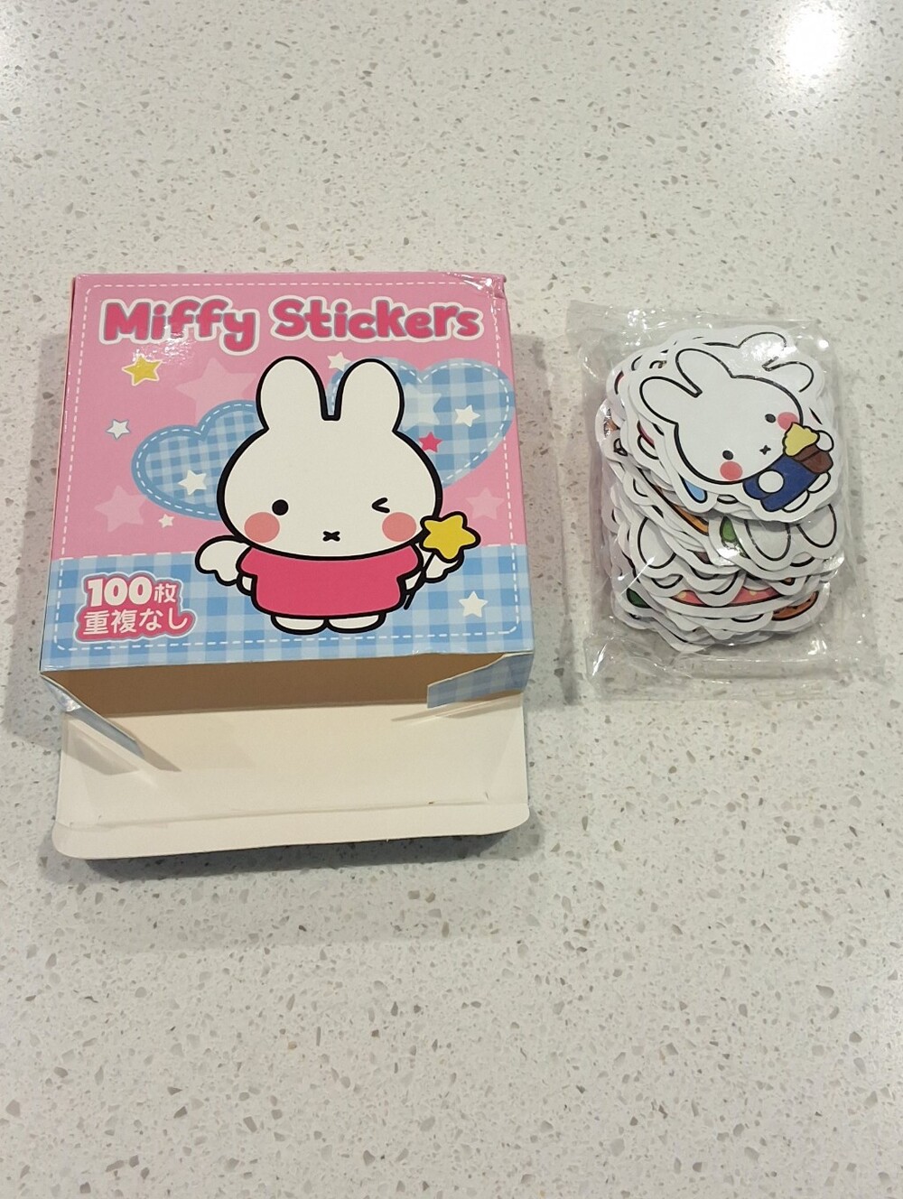 Miffy 100 Pc Sticker Pack Bunny Rabbit Cute Journaling Scrapbook Planner, NEW